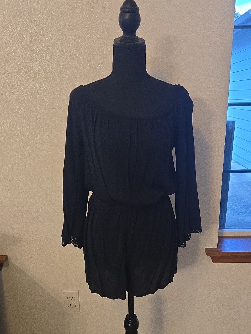 Mossimo Supply Co. Black Ribbed Romper